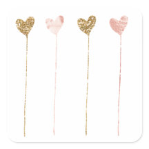 Gouden Glitter Roze Glam Hart Strings