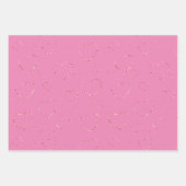 Gouden Glitter Roze Glam Harten Strings Inpakpapier Vel (Voorkant 3)