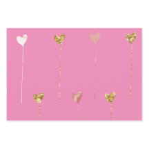 Gouden Glitter Roze Glam Harten Strings