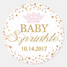 Gouden Glitter Roze Royal Princess Baby shower