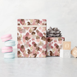 Gouden Glitter Roze Stippen Wrapping Paper Roll Cadeaupapier
