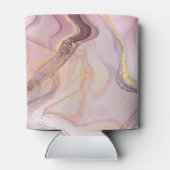 Gouden glitter roze verjaardagsfeestje blikjeskoeler (Achterkant)