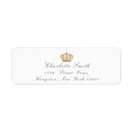 Gouden Glitter RSVP Kroonprinses Bruids Wit Etiket