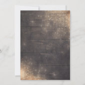 Gouden Glitter | Rustiek land bloemenbruiloft Kaart (Achterkant)