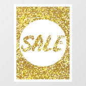 Gouden Glitter SALE Sign Venster Cling Raamsticker (Vel)