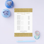Gouden Glitter Salon Service Menu (Enkel)