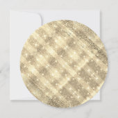 Gouden glitter Save the date zwarte uitnodiging (Achterkant)