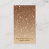 Gouden Glitter Schitter Zakelijk Visitekaartje (Voorkant)