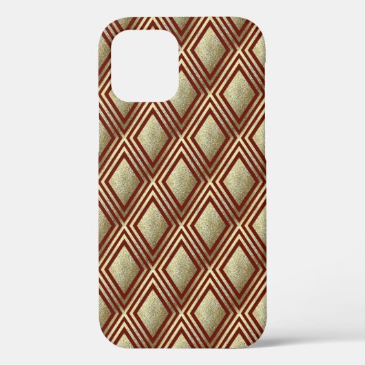 Gouden Glitter Schitterende Bourgondische Rode Dia Case-Mate iPhone Case (Achterkant)