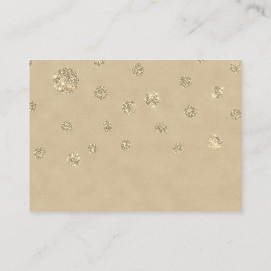 Gouden Glitter Scrapbook Stijl RSVP Kaart (Achterkant)