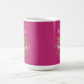 Gouden Glitter Script 50 & Fabulous Over Heet Roze Koffiemok (Center)