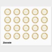 Gouden Glitter Script Dank Je Zakje Zegel Favor (Vel)