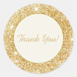 Gouden Glitter Script Dank Je Zakje Zegel Favor
