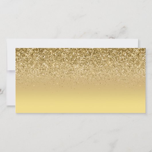 Gouden Glitter Script Logo Zakelijk Cadeaubon (Achterkant)