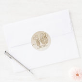 Gouden Glitter Script Sweet 16 Verjaardag Ronde Sticker (Envelop)