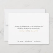 Gouden Glitter Script Zakelijk Bedankkaart (Achterkant)