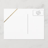 Gouden glitter script zwart opslaan van de datum aankondigingskaart (Achterkant)