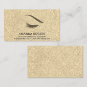 Gouden Glitter Shimmer Glamour Visitekaartje (Voorkant / Achterkant)