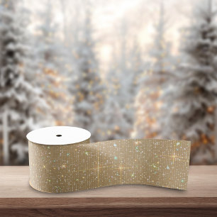 Gouden Glitter Shiny Multicolor Sparkles Diamond Grosgrain Lint