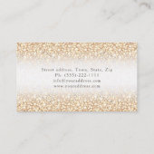 Gouden Glitter Sieraden Designer Glinsterende Kaar Visitekaartje (Achterkant)