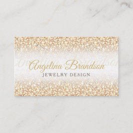 Gouden Glitter Sieraden Designer Glinsterende Kaar Visitekaartje