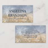 Gouden Glitter Sieraden Designer Mystical Flower K Visitekaartje (Voorkant / Achterkant)