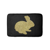 Gouden Glitter Silhouette Bunny Rabbit Bath Mat (Voorkant)