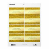 Gouden Glitter Sjabloon Moderne professionele verz Etiket (Full Sheet)