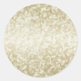 Gouden Glitter Sjabloon Terug Aanpassen Ronde Sticker