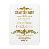 Gouden Glitter  Sla de datum op Magneet (Verticaal)