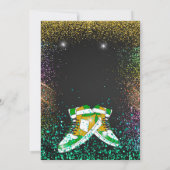 Gouden glitter Sneaker Bal Verjaardagsfeest kleurr Kaart (Achterkant)
