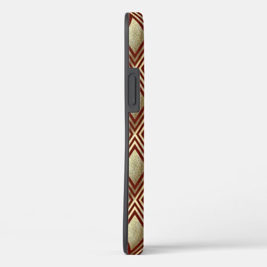 Gouden Glitter Sparkle Bourgondische rode diamant Case-Mate iPhone Case (Achterkant / Rechts)