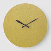 Gouden Glitter, Sparkle, Glitter Achtergrond Grote Klok (Voorkant)