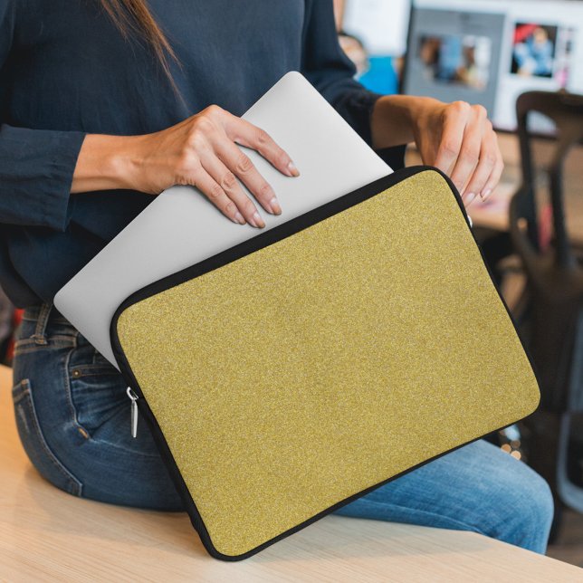 Gouden Glitter, Sparkle, Glitter Achtergrond Laptop Sleeve (Creator heeft geüpload)