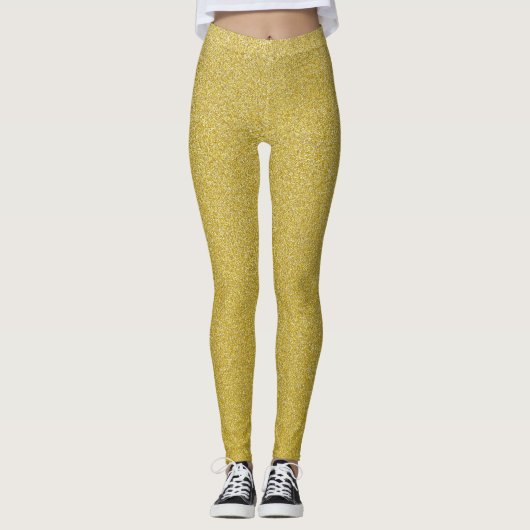 Gouden Glitter, Sparkle, Glitter Achtergrond Leggings (Voorkant)