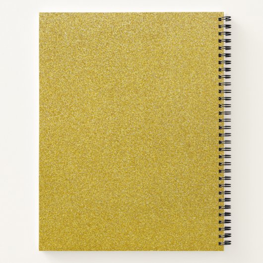 Gouden Glitter, Sparkle, Glitter Achtergrond Notitieboek (Achterkant)