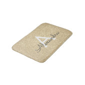 Gouden Glitter Sparkle Monogram Badmat (Gekanteld)