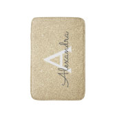 Gouden Glitter Sparkle Monogram Badmat (Voorkant Verticaal)