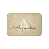 Gouden Glitter Sparkle Monogram Badmat (Voorkant)
