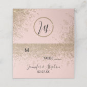 Gouden Glitter Sparkles Blush Roze Plaats Kaarten Plaatskaartje (Buitenkant ongevouwen)