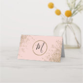 Gouden Glitter Sparkles Blush Roze Plaats Kaarten Plaatskaartje (Achterkant)