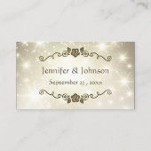 Gouden Glitter Sparkles - Trouwtafel Place Card Plaatskaartje (Achterkant)