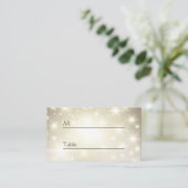 Gouden Glitter Sparkles - Trouwtafel Place Card Plaatskaartje (Staand voorkant)