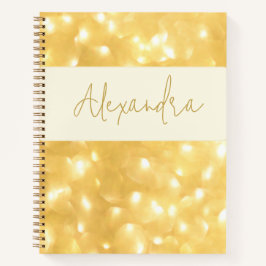 Gouden Glitter Spiraal Notebook Notitieboek