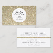 Gouden Glitter Spotlight Make-up Artiest, Stylist Visitekaartje (Voorkant / Achterkant)