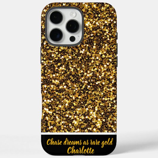 Gouden glitter sprankelend helder Case-Mate iPhone case (Achterkant)