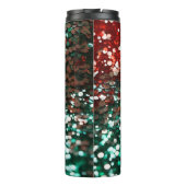 Gouden Glitter Sprekende Kerstmis  Thermosbeker (Achterkant)