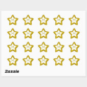 Gouden glitter star aanpasbare monogram stickers (Vel)