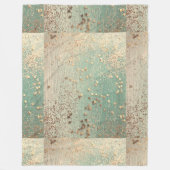 Gouden Glitter Stardust op Zee Green Whimsical Fleece Deken (Voorkant)