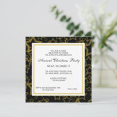 Gouden Glitter Stars Zakelijk Kerstfeest Kaart (Staand voorkant)